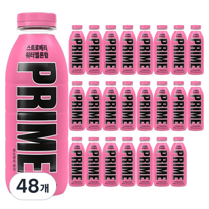 드링크프라임 하이드레이션 스트로베리워터멜론향, 48개, 500ml