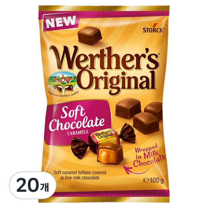 웨더스오리지날 소프트 초콜릿 카라멜, 100g, 20개