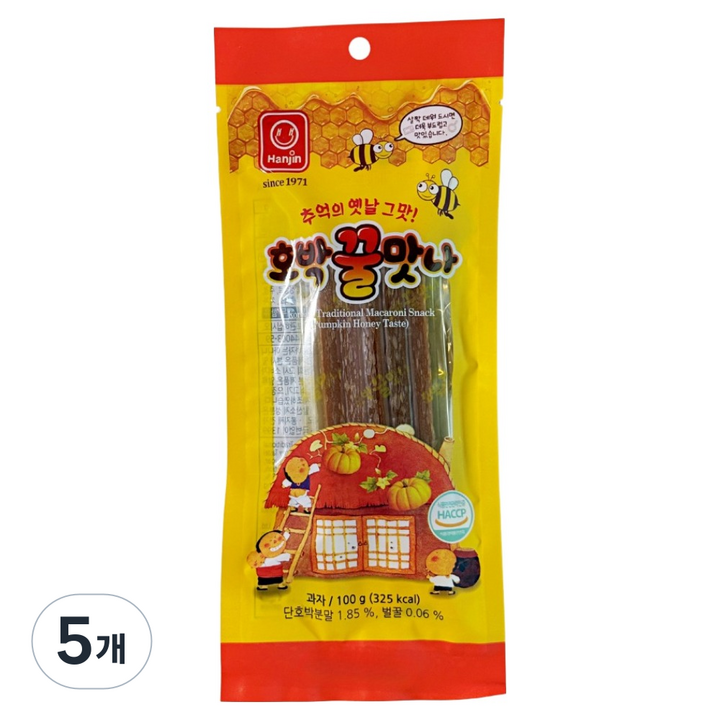 한진식품 호박꿀맛나, 100g, 5개