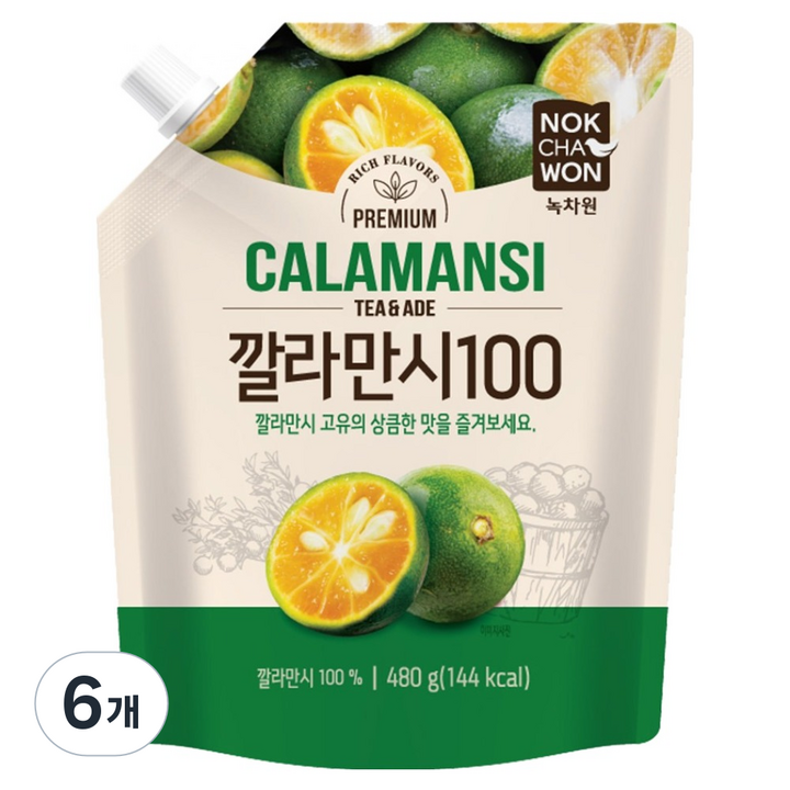 녹차원 깔라만시 100, 480g, 6개