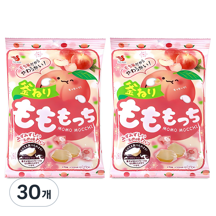 세이카 카라멜 복숭아 모찌, 32g, 30개