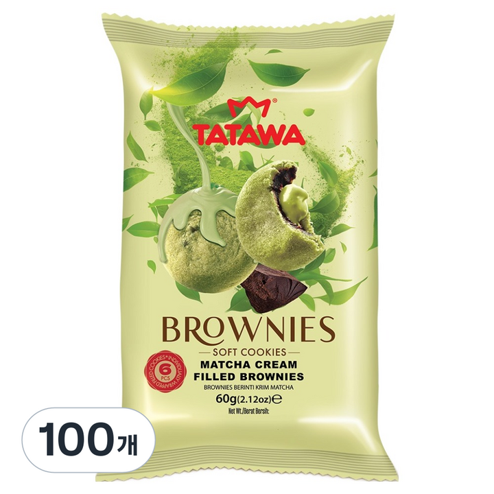 타타와 맛차 필드 브라우니, 100개, 60g
