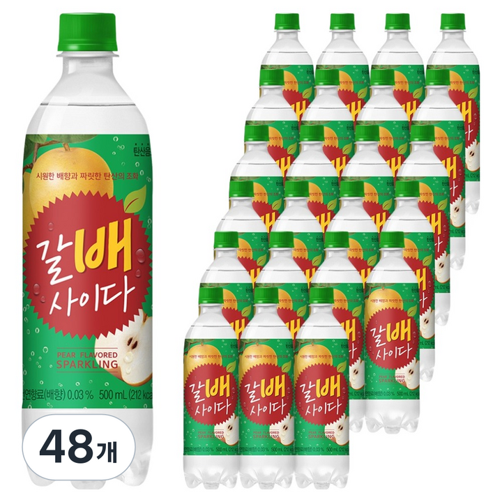 갈아만든배 사이다, 500ml, 48개