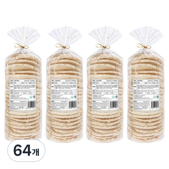 대삼민속식품 바삭한 누룽지뻥튀기, 120g, 64개