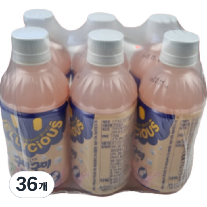 젤리셔스 구미당기는구미 복숭아코코, 36개, 340ml