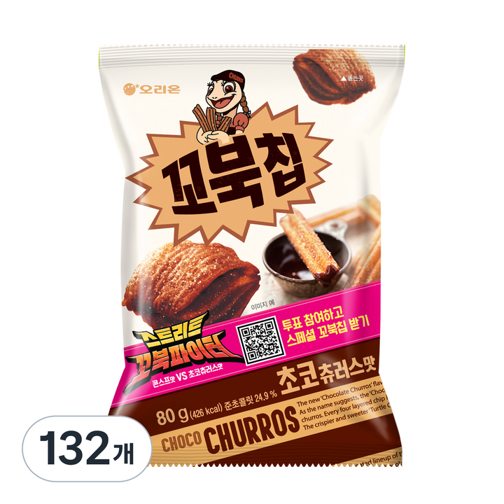 꼬북칩 초코츄러스, 80g, 132개
