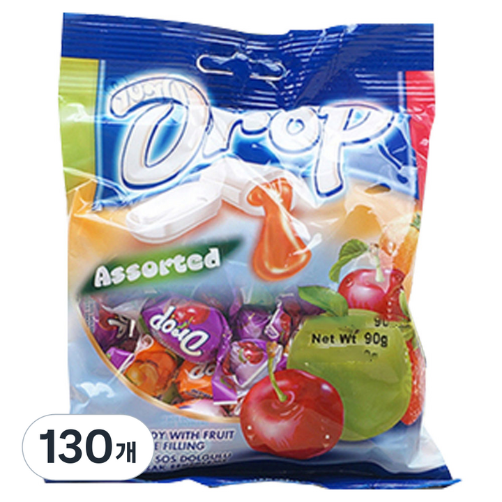 드롭 어소티드 츄잉캔디, 90g, 130개