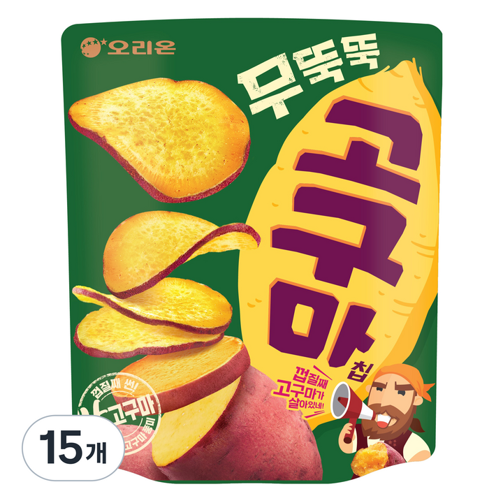 오리온 무뚝뚝 고구마칩, 96g, 15개