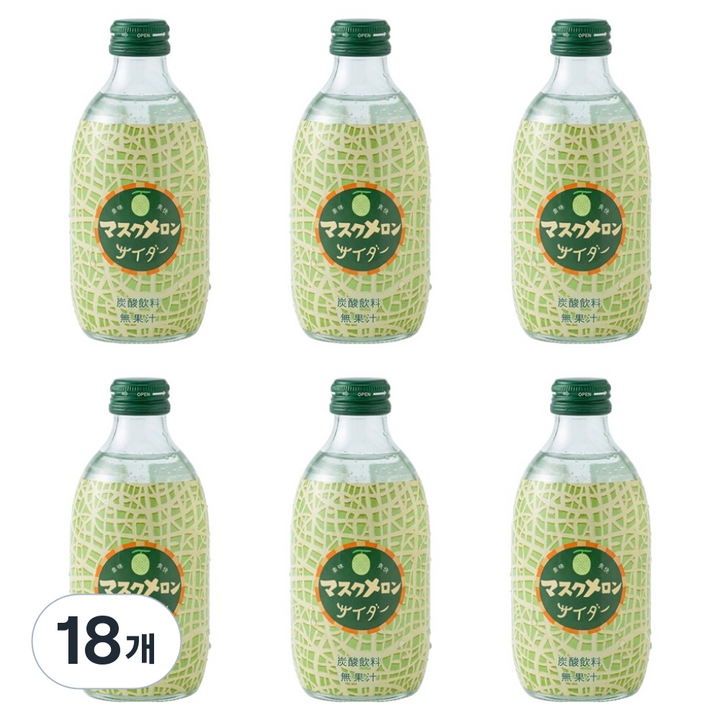 토모마스 머스크멜론맛 사이다, 18개, 300ml