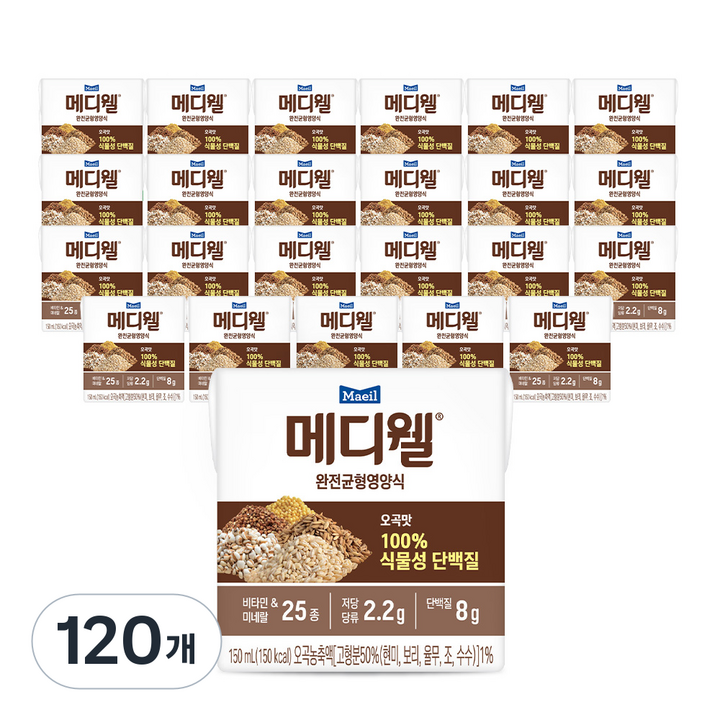 메디웰 완전균형영양식 오곡맛, 150ml, 120개
