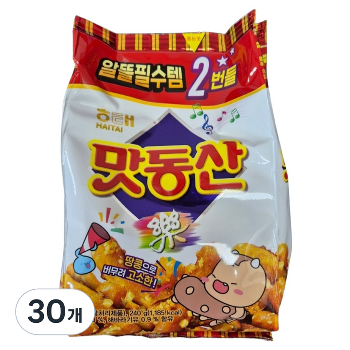 해태제과 맛동산 2p, 240g, 30개