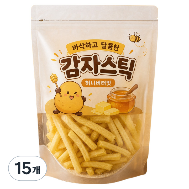 바삭하고 달콤한 감자스틱 허니버터맛, 300g, 15개