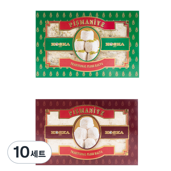 코스카 피스마니에 솜사탕 플레인 250g + 피스타치오 250g 세트, 10세트