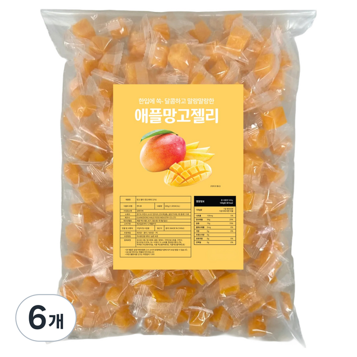 애플망고 젤리, 500g, 6개