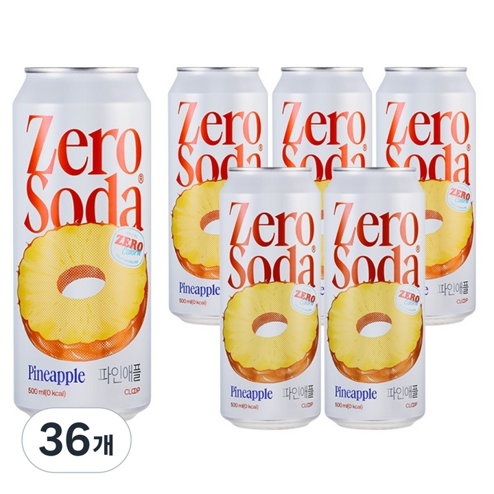 클룹 제로소다 파인애플, 500ml, 36개