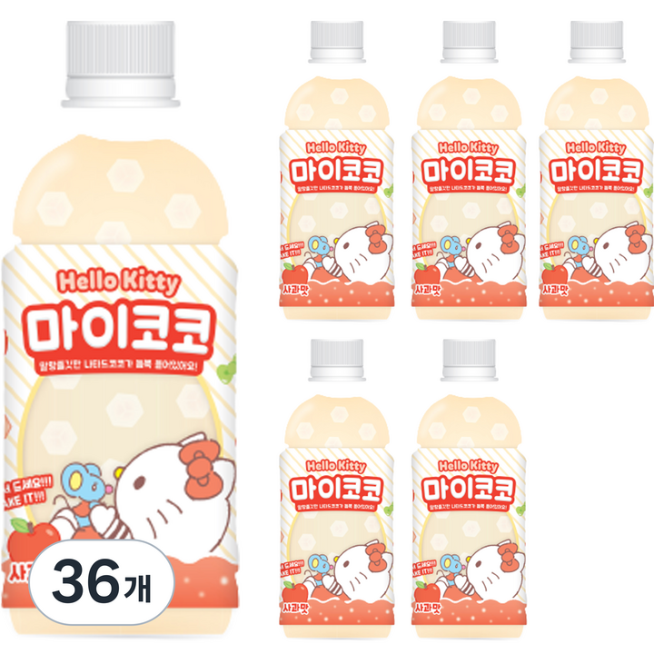 헬로키티 마이코코 사과맛, 340ml, 36개
