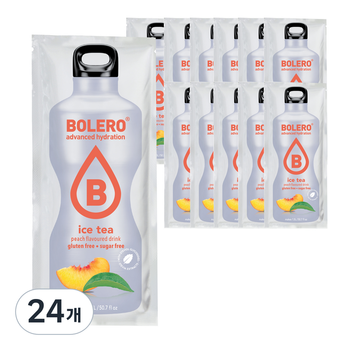 볼레로 2kcal 무설탕 과일워터 대용량 음료 아이스티 복숭아, 8g, 24개, 1개입