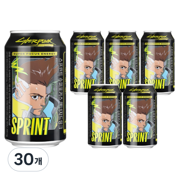 클룹 스프린트 X 사이버펑크 슈퍼포커스 에너지드링크 오리지널, 30개, 355ml
