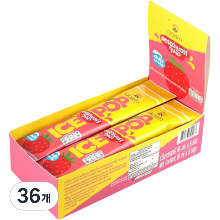 도이캄 아이스팝 딸기, 85ml, 36개