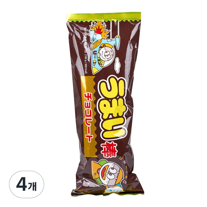 우마이봉 초코 대형, 180g, 4개