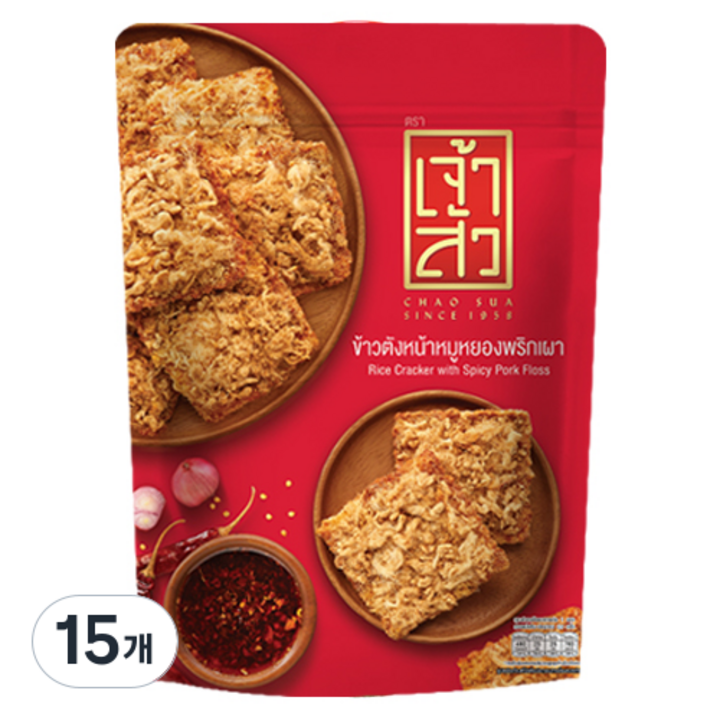 차오수아 자스민라이스크래커 매운맛, 15개, 80g