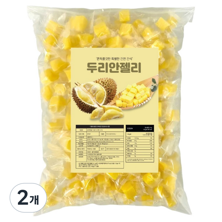 두리안과육 32% 두리안젤리, 1kg, 2개