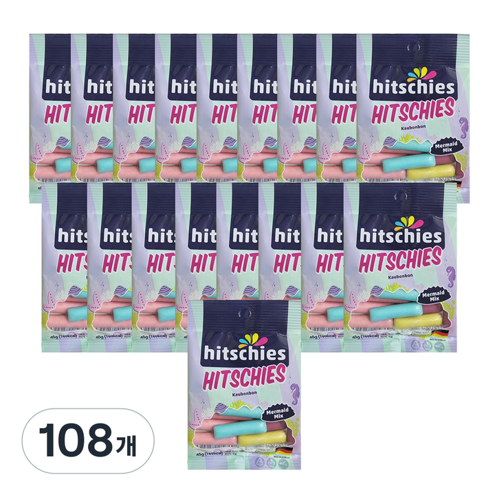히츨러 히치스 머메이드 수수깡 젤리, 108개, 40g