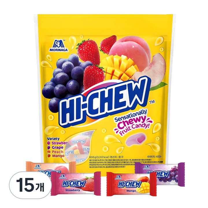 하이츄 버라이어티 츄잉캔디, 800g, 15개
