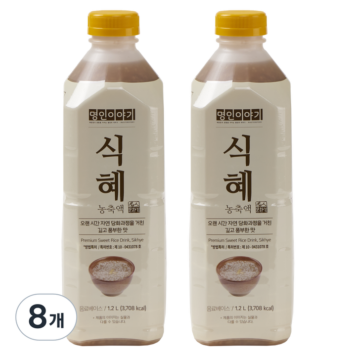 명인이야기 식혜 농축액, 1.2L, 8개