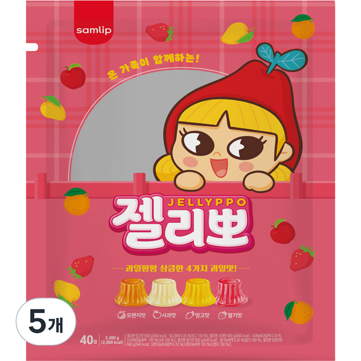 삼립 젤리뽀 40p, 2.4kg, 5개