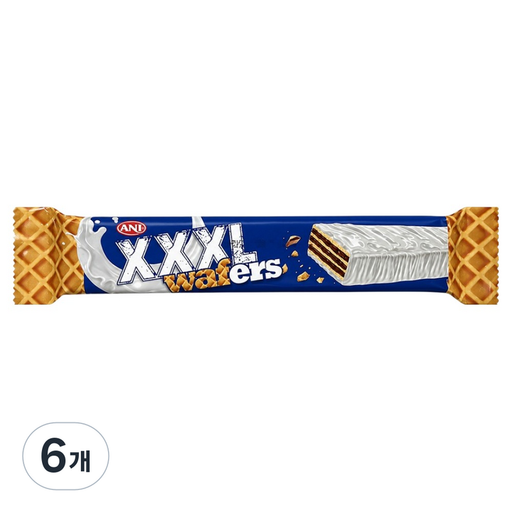 애니 엑스엑스엑스엘 화이트 컴파운드 초콜릿 웨이퍼, 6개, 65g