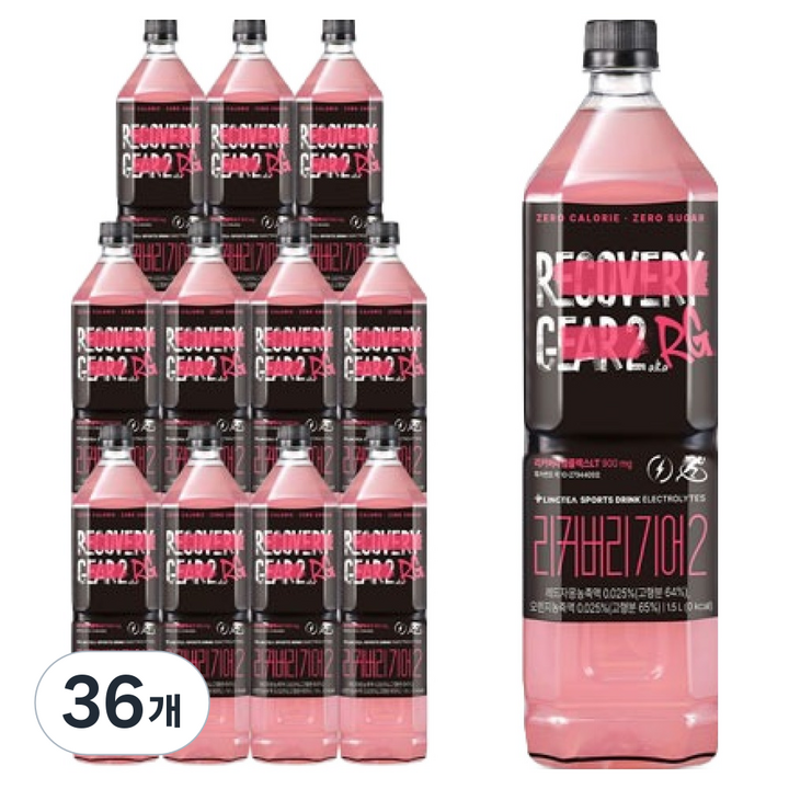 링티 리커버리 기어2 자몽오렌지맛, 1.5L, 36개