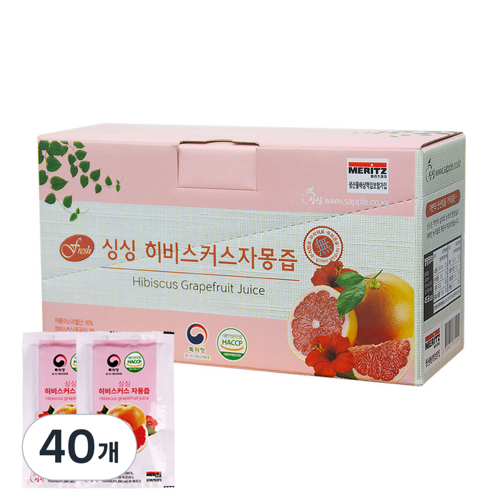 싱싱 히비스커스 자몽즙, 100ml, 40개