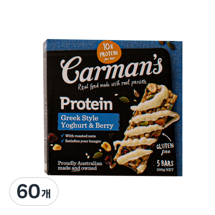칼만스 그릭스타일 요거트 앤 베리 프로틴바, 40g, 60개
