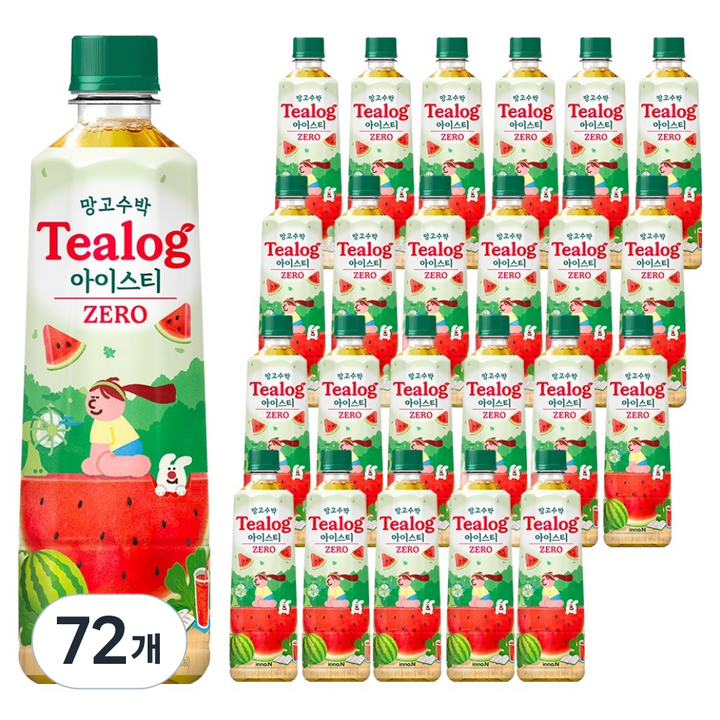 티로그 제로 망고수박 아이스티, 72개, 500ml