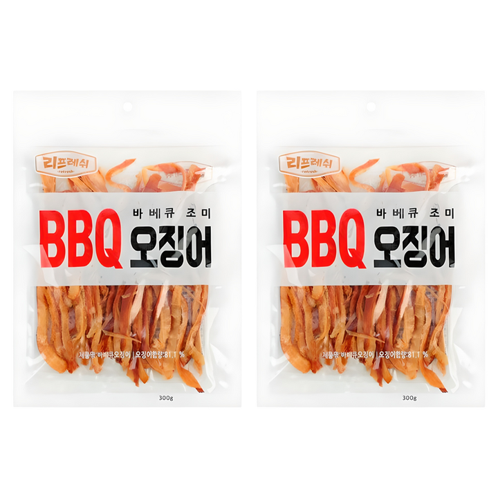 리프레쉬 바베큐 오징어, 300g, 2개