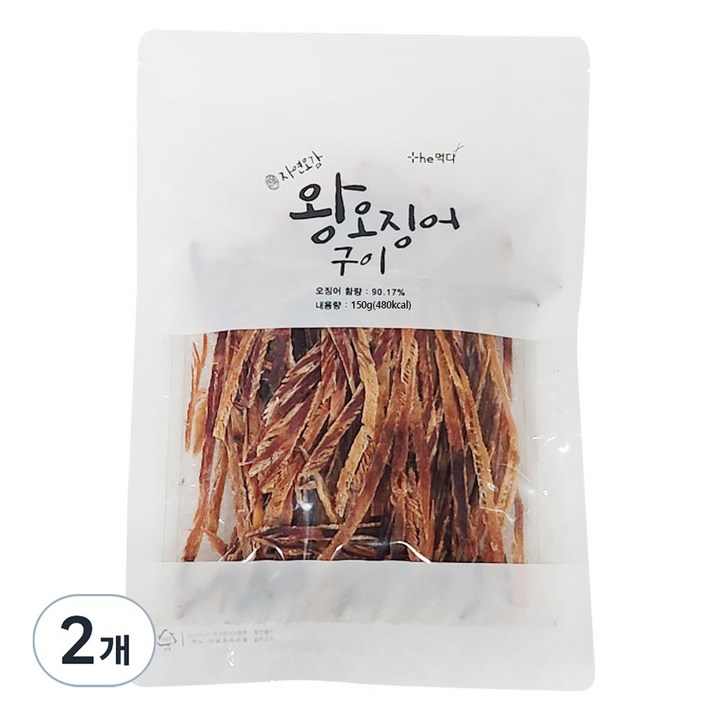 더먹다 건조 왕오징어구이, 150g, 2개