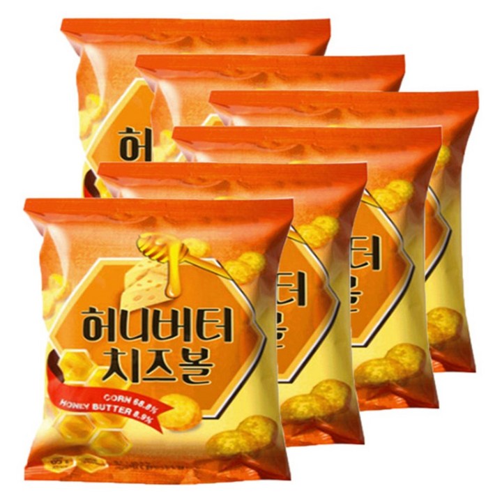 우리식품 허니버터치즈볼, 65g, 6개
