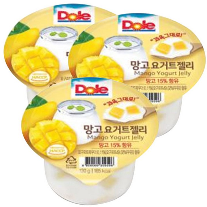 돌 후룻젤리 망고요거트, 130g, 3개