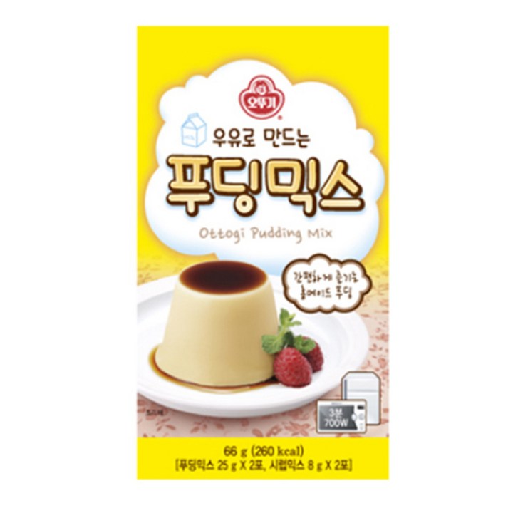 오뚜기 우유로 만드는 푸딩믹스, 66g, 1개
