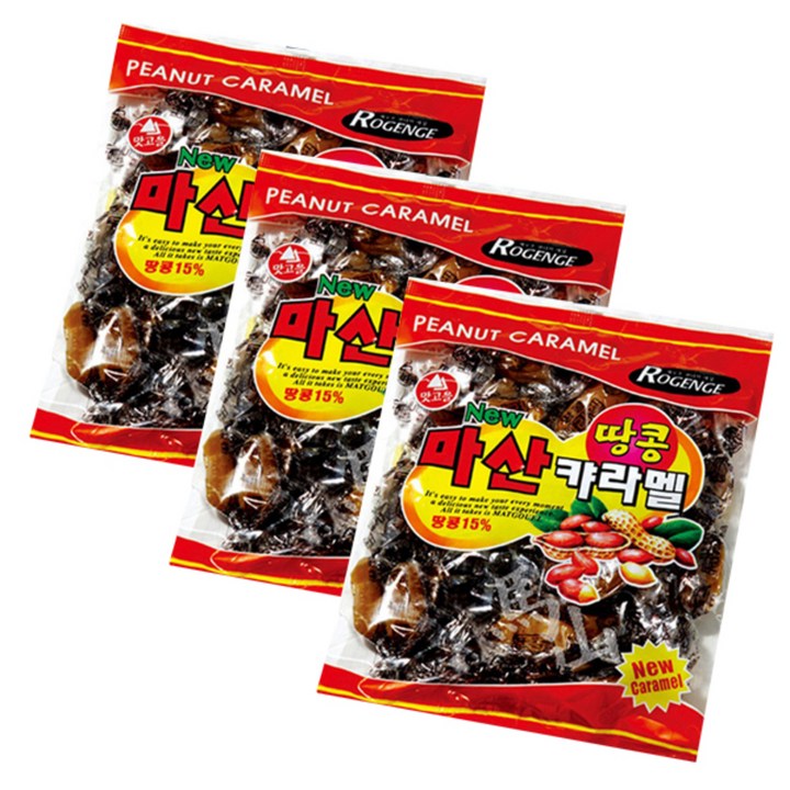 맛고을 마산땅콩카라멜 츄잉캔디, 100g, 3개