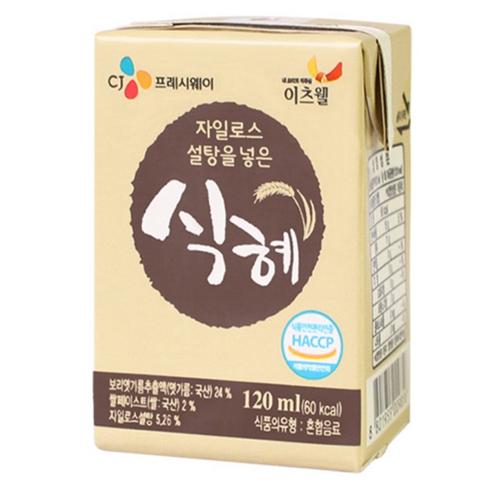 CJ프레시웨이 자일로스식혜, 120ml, 24개
