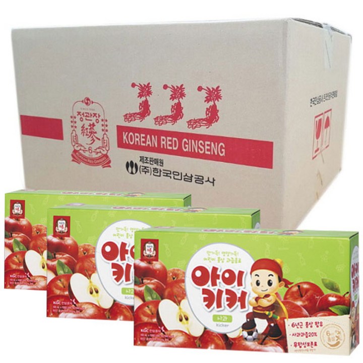 정관장 아이키커 홍삼 과즙음료, 3L, 1세트