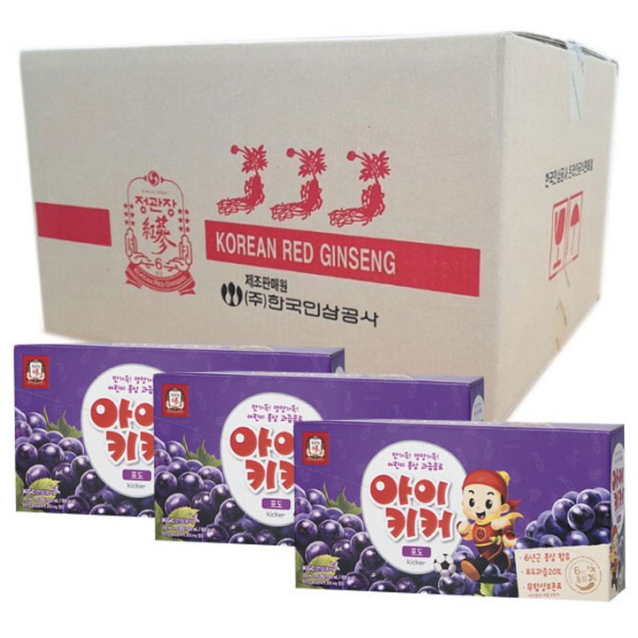 정관장 아이키커 홍삼 과즙음료, 3L, 1세트