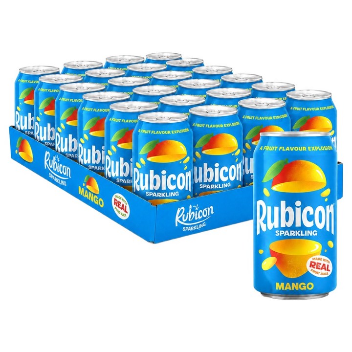 rubicon 망고 탄산음료, 24개, 330ml