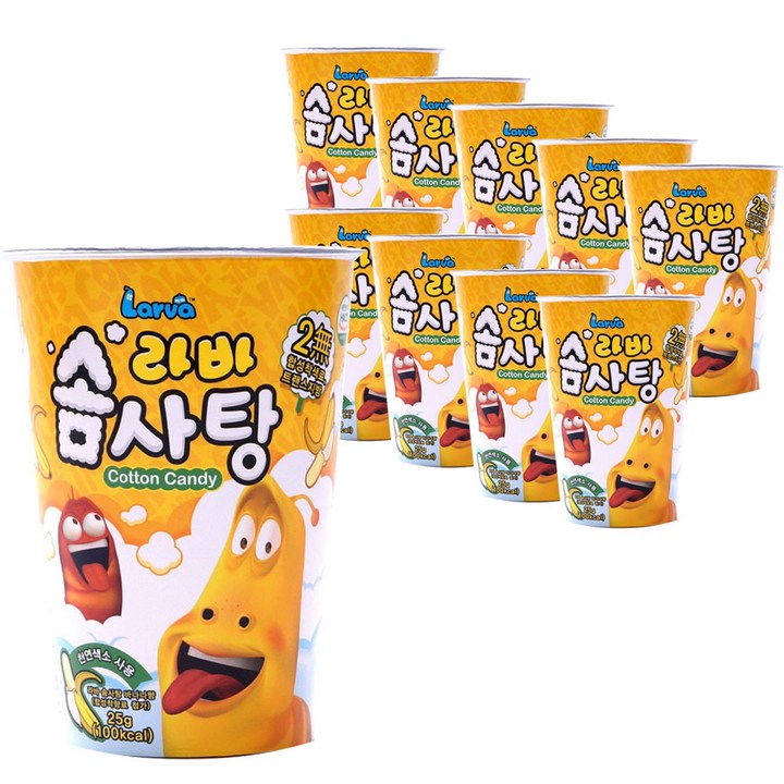 라바 솜사탕 바나나향, 25g, 10개