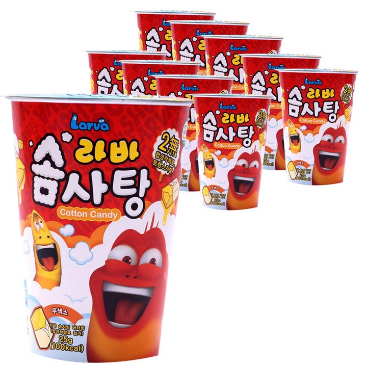 라바 솜사탕 버터향, 25g, 10개