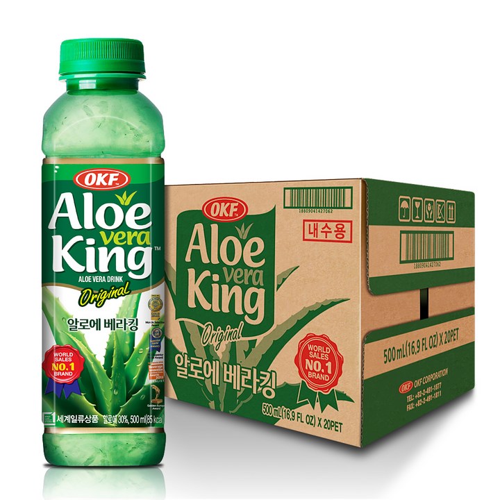 오케이에프 알로에 베라킹, 500ml, 20개