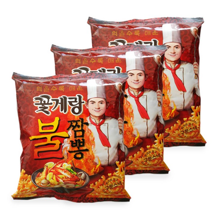 빙그레 꽃게랑 불짬뽕, 143g, 3개