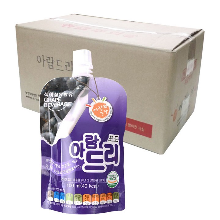 아람농장 아람드리 포도주스, 100ml, 10개